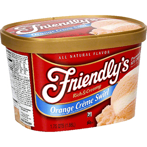 slide 5 of 5, Friendly's Fruit Swirls Ice Cream - Orange Cream Swirl, 48 fl oz