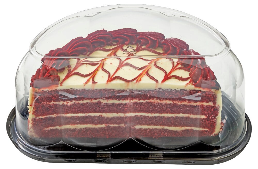 slide 2 of 3, Private Selection® Four Layer Red Velvet Half Cake, 26 oz