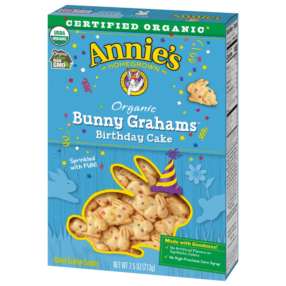 slide 9 of 13, Annie's Organic Birthday Cake Bunny Graham Snacks, 7.5 oz, 7.5 oz