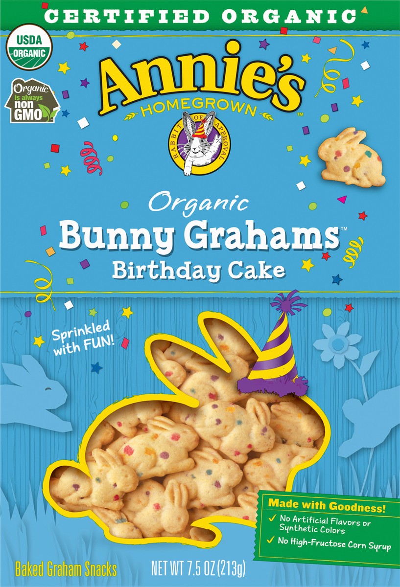 slide 5 of 13, Annie's Organic Birthday Cake Bunny Graham Snacks, 7.5 oz, 7.5 oz