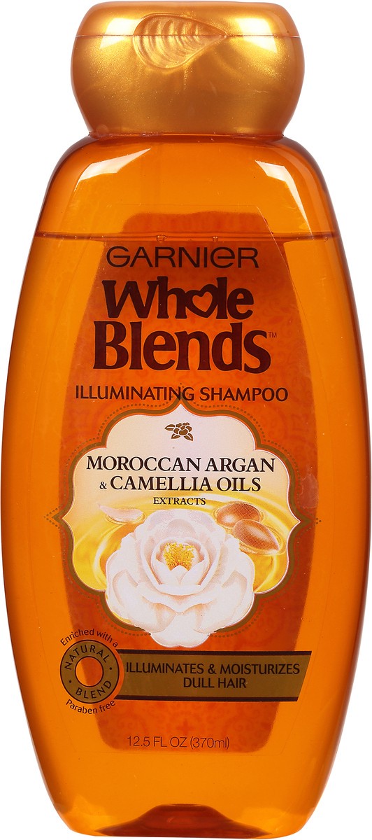 slide 6 of 9, Whole Blends Illuminating Moroccan Argan & Camellia Oils Extracts Shampoo 12.5 fl oz, 12.5 fl oz