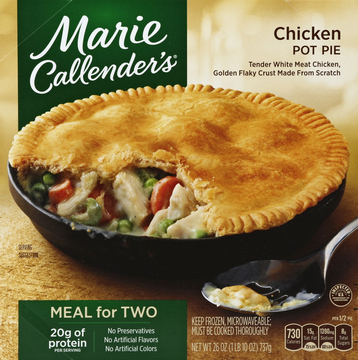 slide 4 of 4, Marie Callender's Chicken Pot Pie Meal For Two, 26 oz