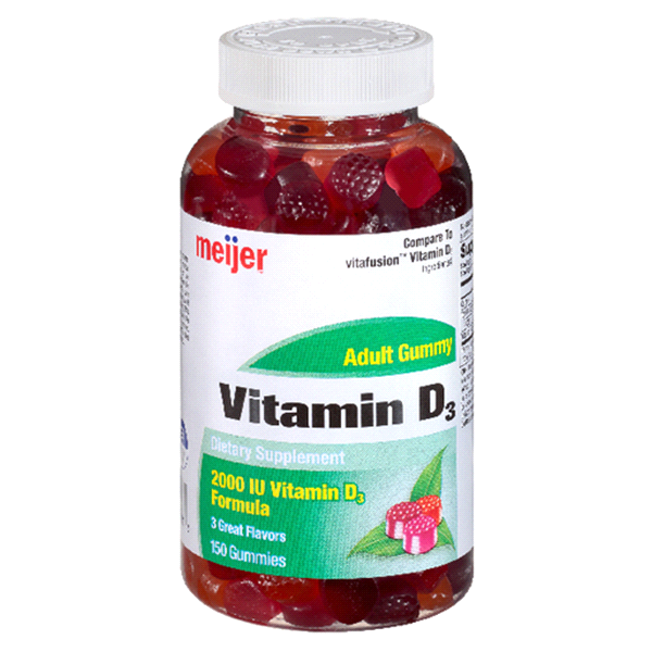 slide 1 of 1, Meijer Gummy Adult Vitamin D3, 150 ct