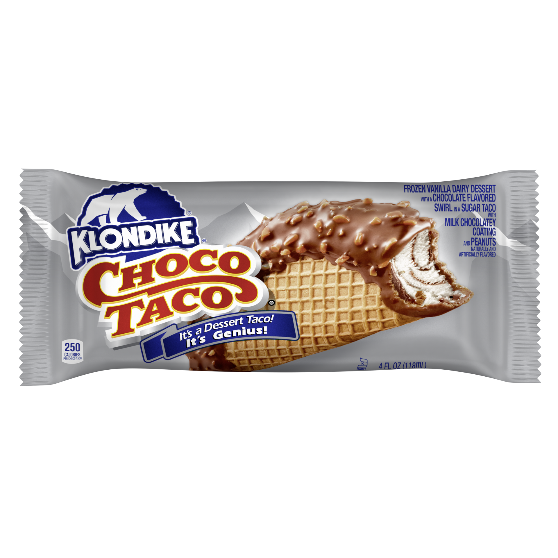 slide 2 of 4, Klondike Frozen Dairy Dessert Choco Taco Vanilla, 4 fl oz, 1 Count, 15 fl oz