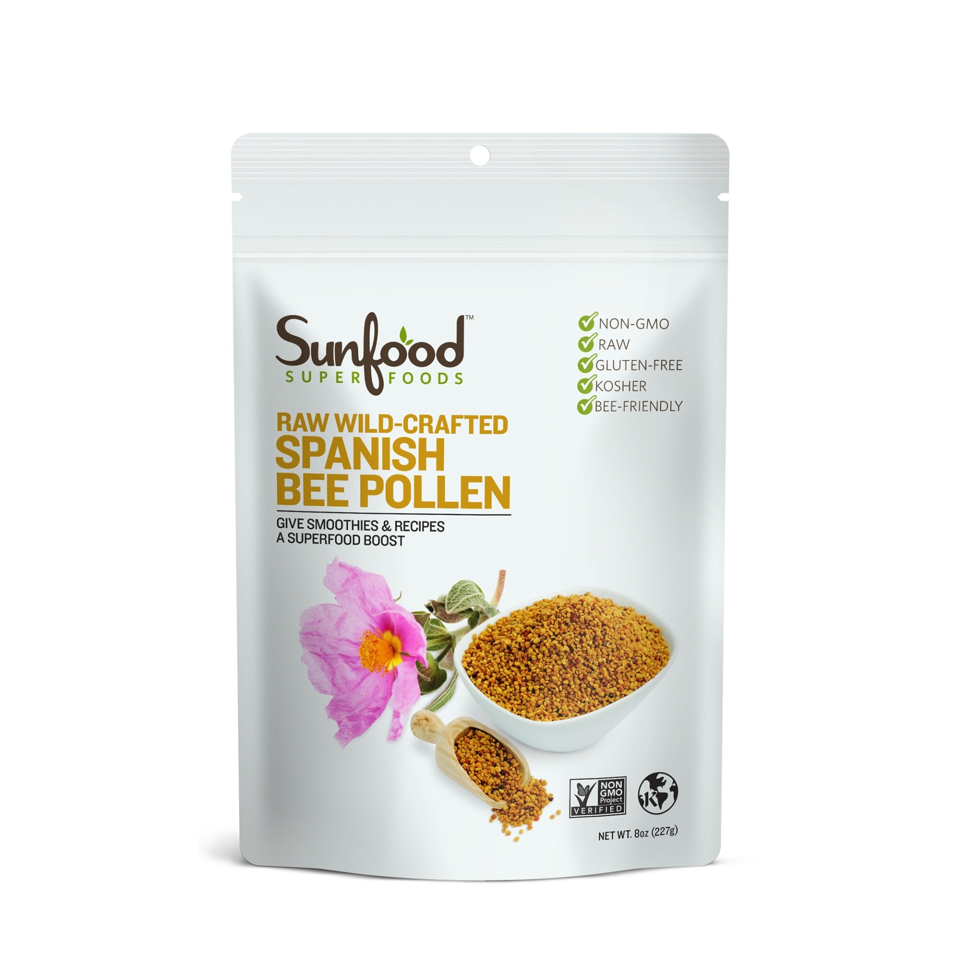 slide 1 of 1, SunFood Superfoods Bee Pollen 8 oz, 8 oz