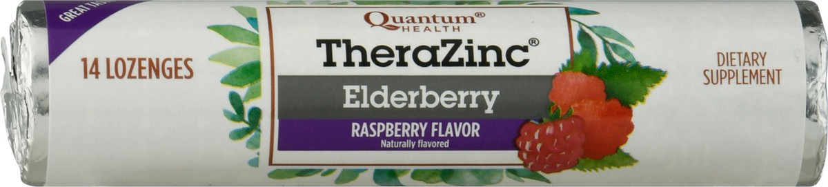 slide 1 of 9, Quantum Health Therazinc Elderberry Lozenges, 14 ct