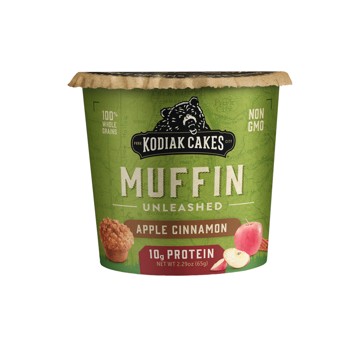 slide 1 of 3, Kodiak Cakes Minute Muffins Apple Cinnamon Oat, 2.29 oz