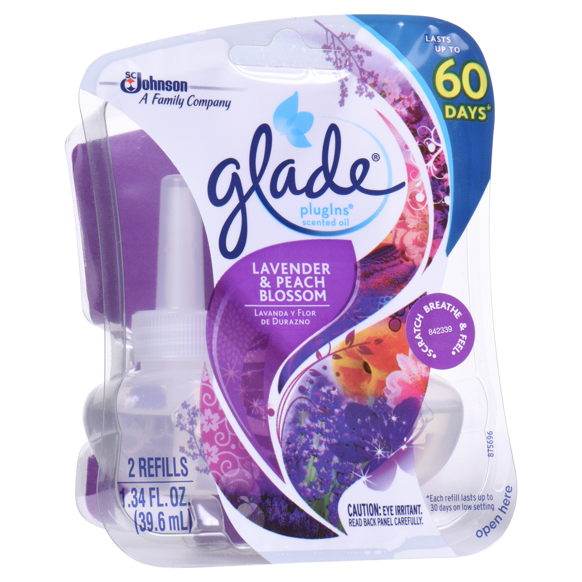 slide 4 of 5, Glade PlugIns Scented Oil Air Freshener Refill, Lavender & Peach Blossom, 2 ct; 1.34 oz