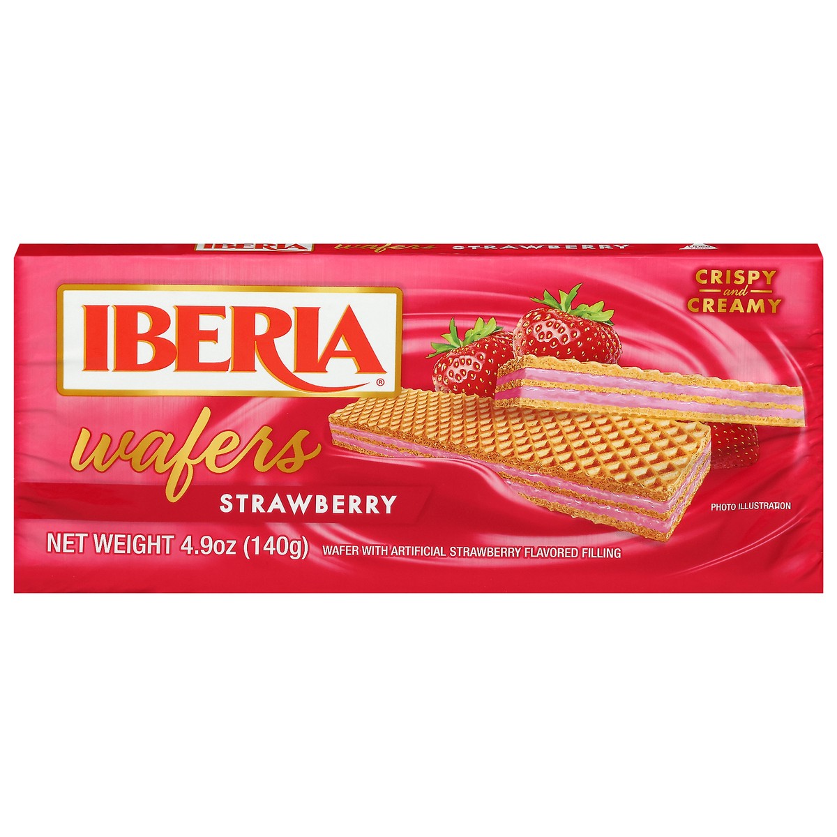 slide 1 of 9, Iberia Strawberry Wafers 4.9 oz, 4.9 oz