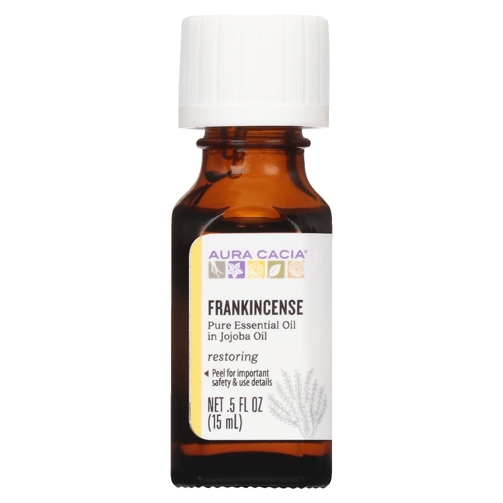 slide 1 of 4, Aura Cacia Frankincense in Jojoba Oil, 0.5 fl oz