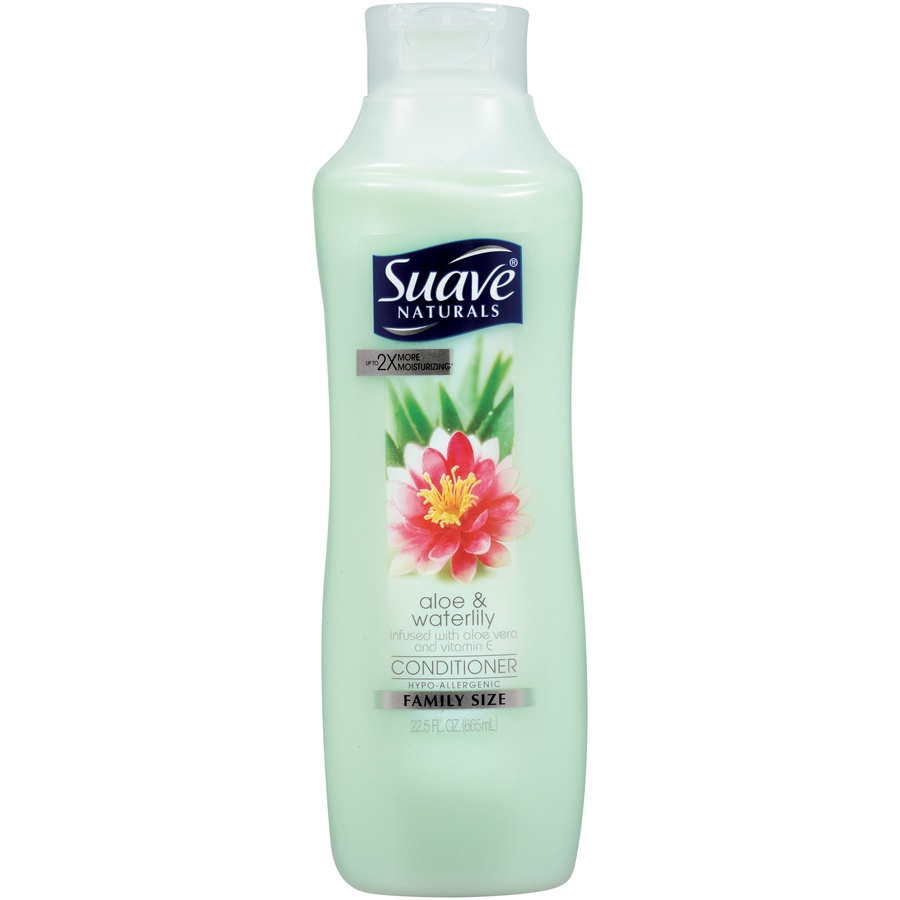 slide 1 of 1, Suave Naturals Aloe & Waterlily Conditioner, 22.5 oz