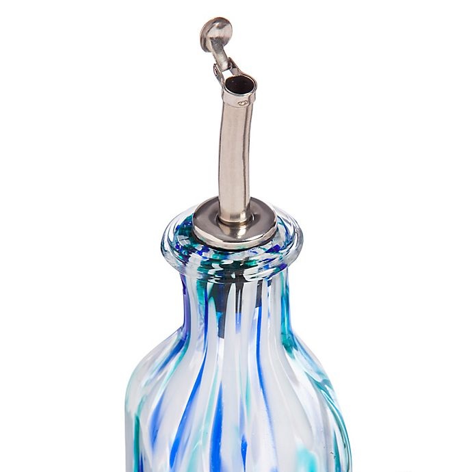 slide 3 of 3, Cypress Home Blue Confetti Glass Oil Bottle, 1 ct