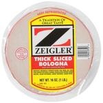slide 1 of 1, Zeigler Thick Sliced Bologna, 12 oz