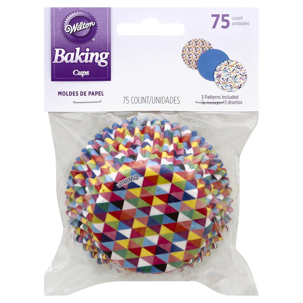 slide 2 of 3, Wilton Mixed Brights Baking Cups 75 Each, 75 ct