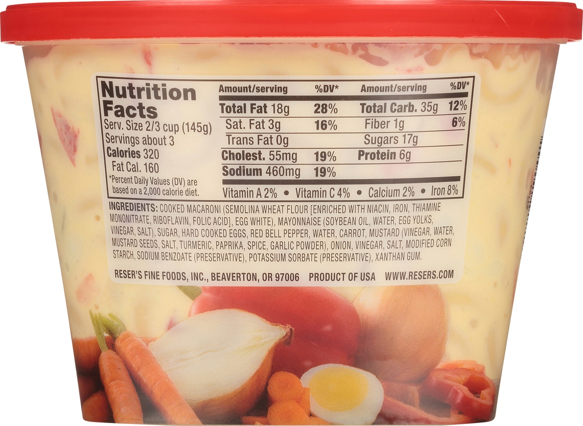 slide 8 of 8, Reser's Amish Macaroni Salad, 16 oz