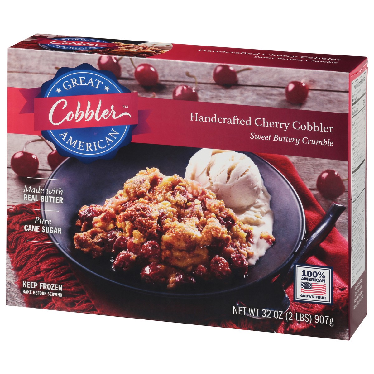 slide 4 of 4, Great American Cobbler Handcrafted Cherry Cobbler 32 oz, 32 oz