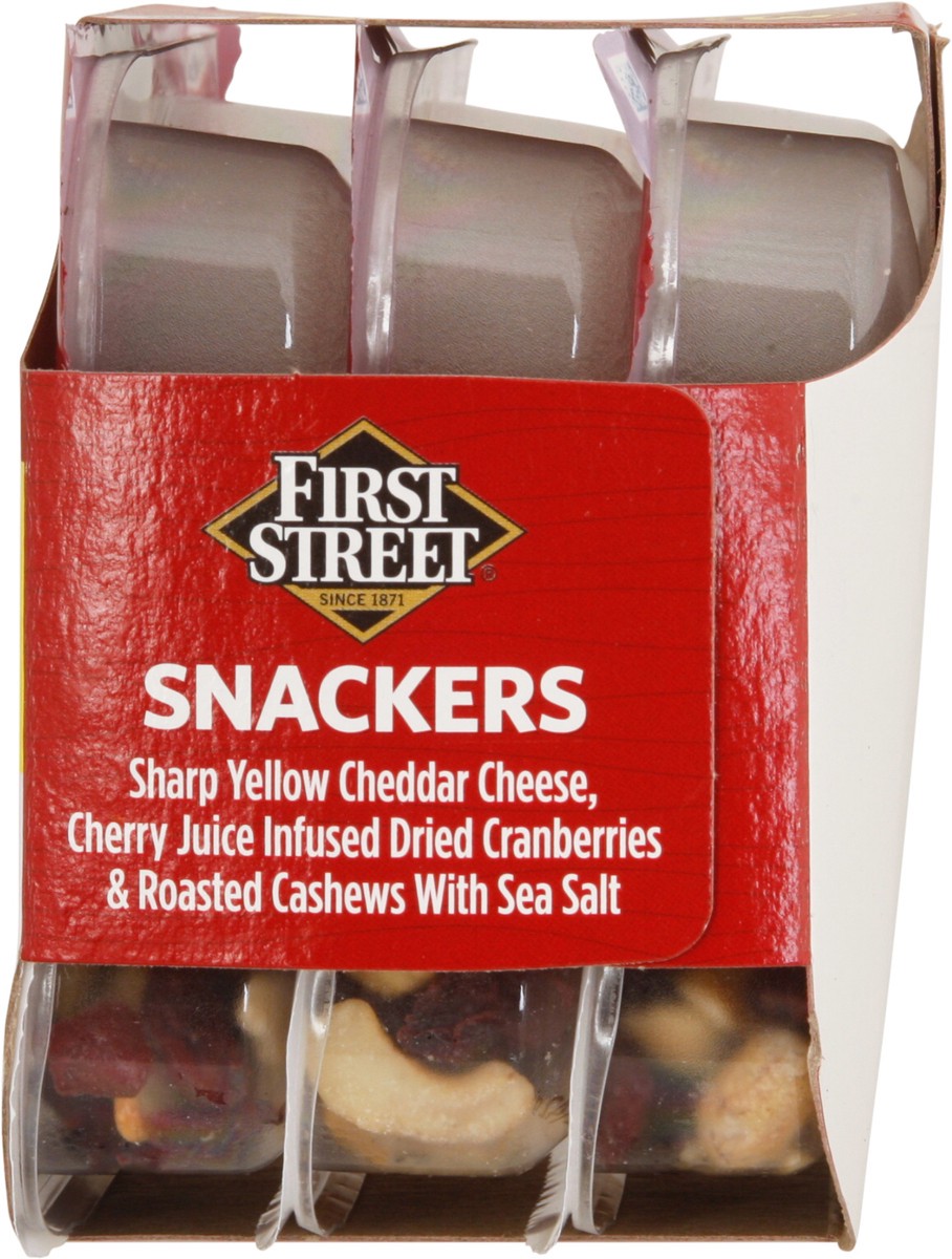 slide 13 of 13, First Street Cheddar Cranberry Snacker, 3 x 1.5 oz