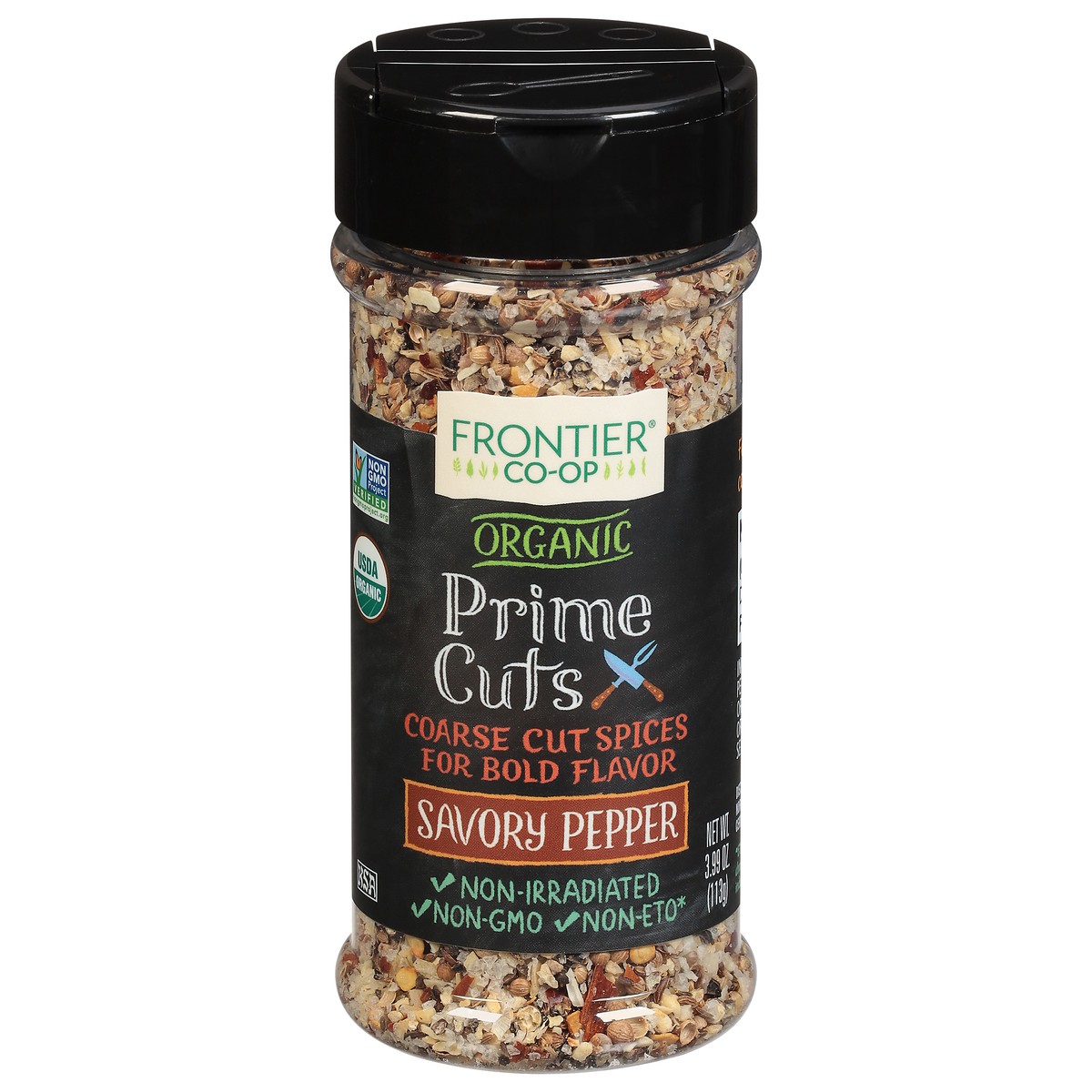 slide 5 of 11, Frontier Co-Op Organic Prime Cuts Organic Savory Pepper - 3.99 oz, 3.99 oz