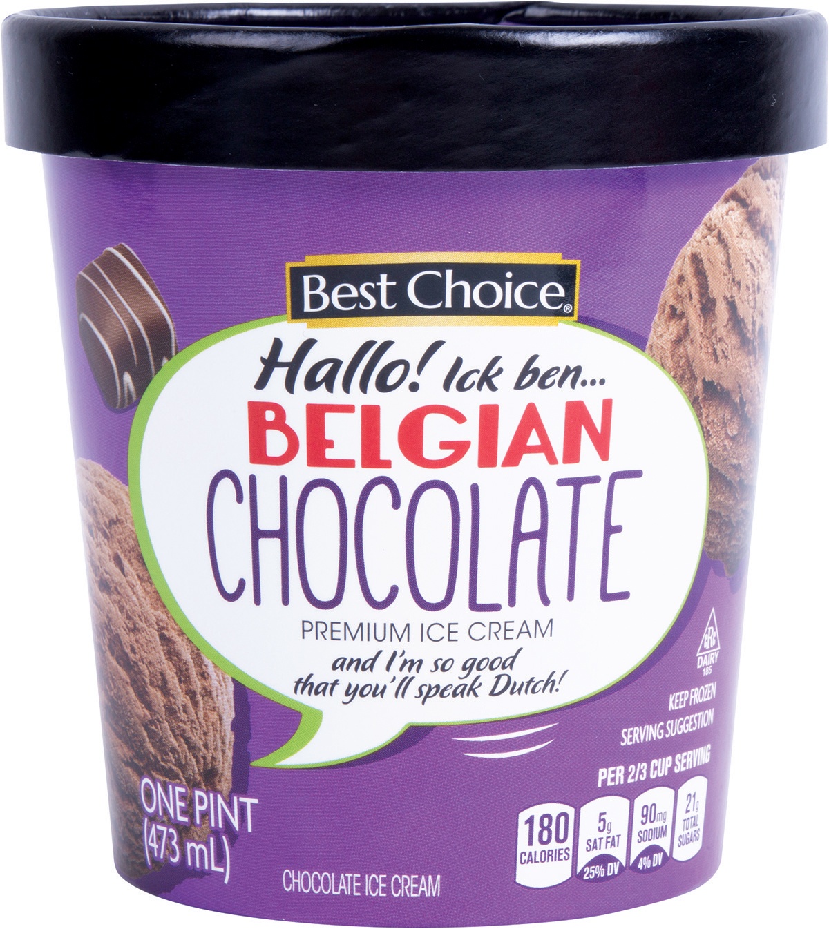 slide 1 of 1, Best Choice Belgian Chocolate Ice Cream, 16 oz