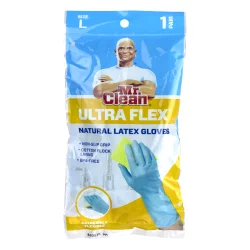 Mr. Clean Ultra Flex Latex Gloves, Large