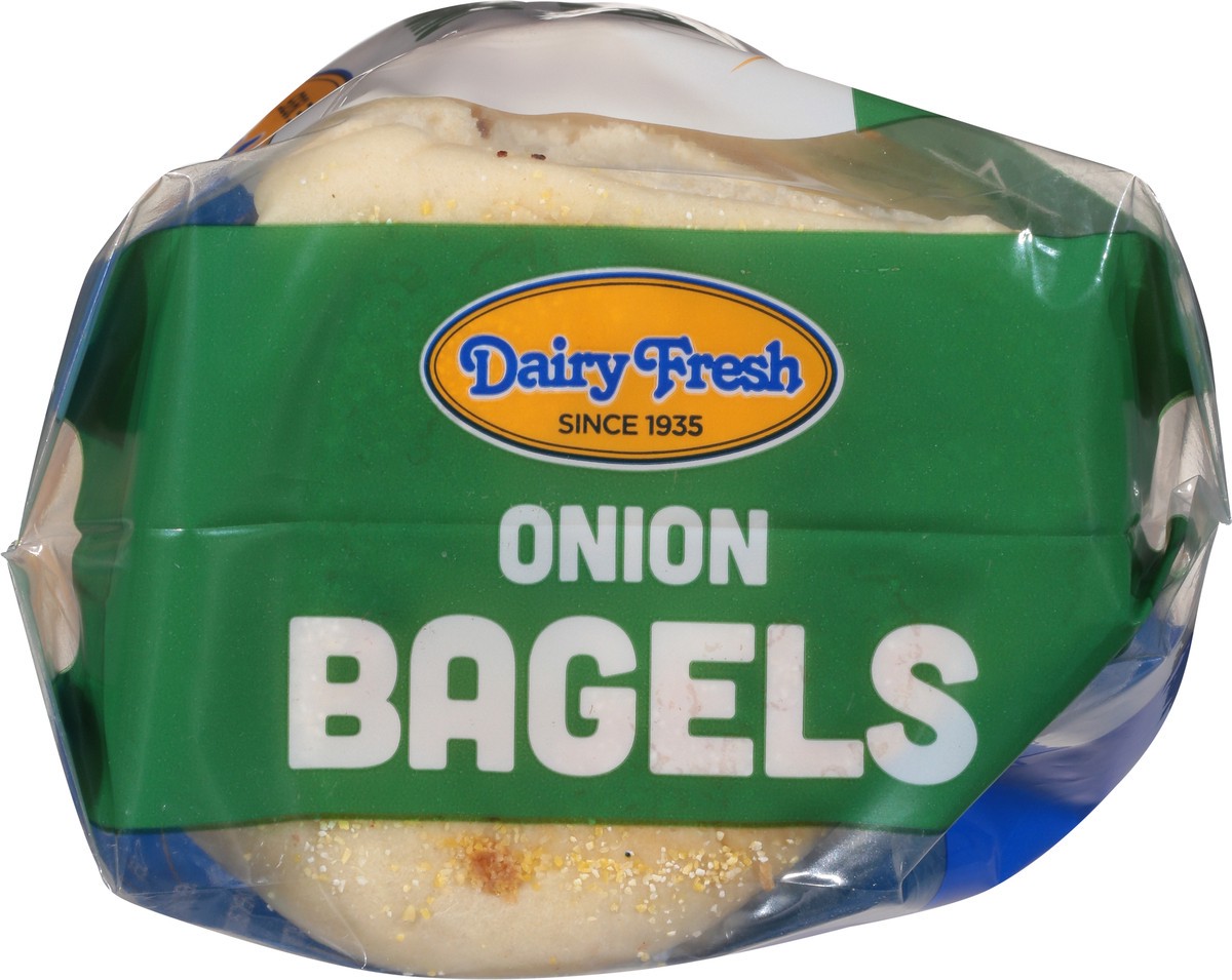 slide 8 of 13, Dairy Fresh Onion Bagels - 5 ct, 5 ct