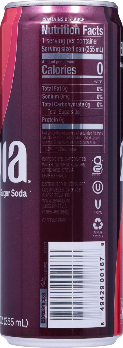 slide 9 of 9, Zevia Black Cherry Zeri Calorie Soda Single - 12 fl oz, 12 fl oz