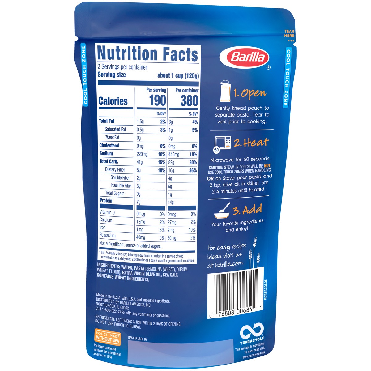 slide 4 of 5, Barilla Elbows Ready Pasta 8.5 oz. Pouch, 8.5 oz