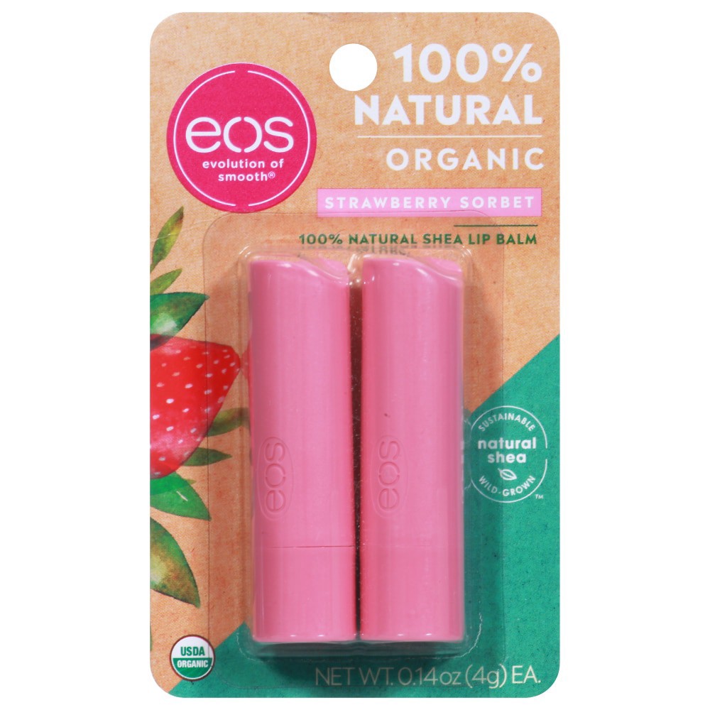 slide 1 of 6, eos Lip Balm Strwbrry Sorbet, 0.2 oz