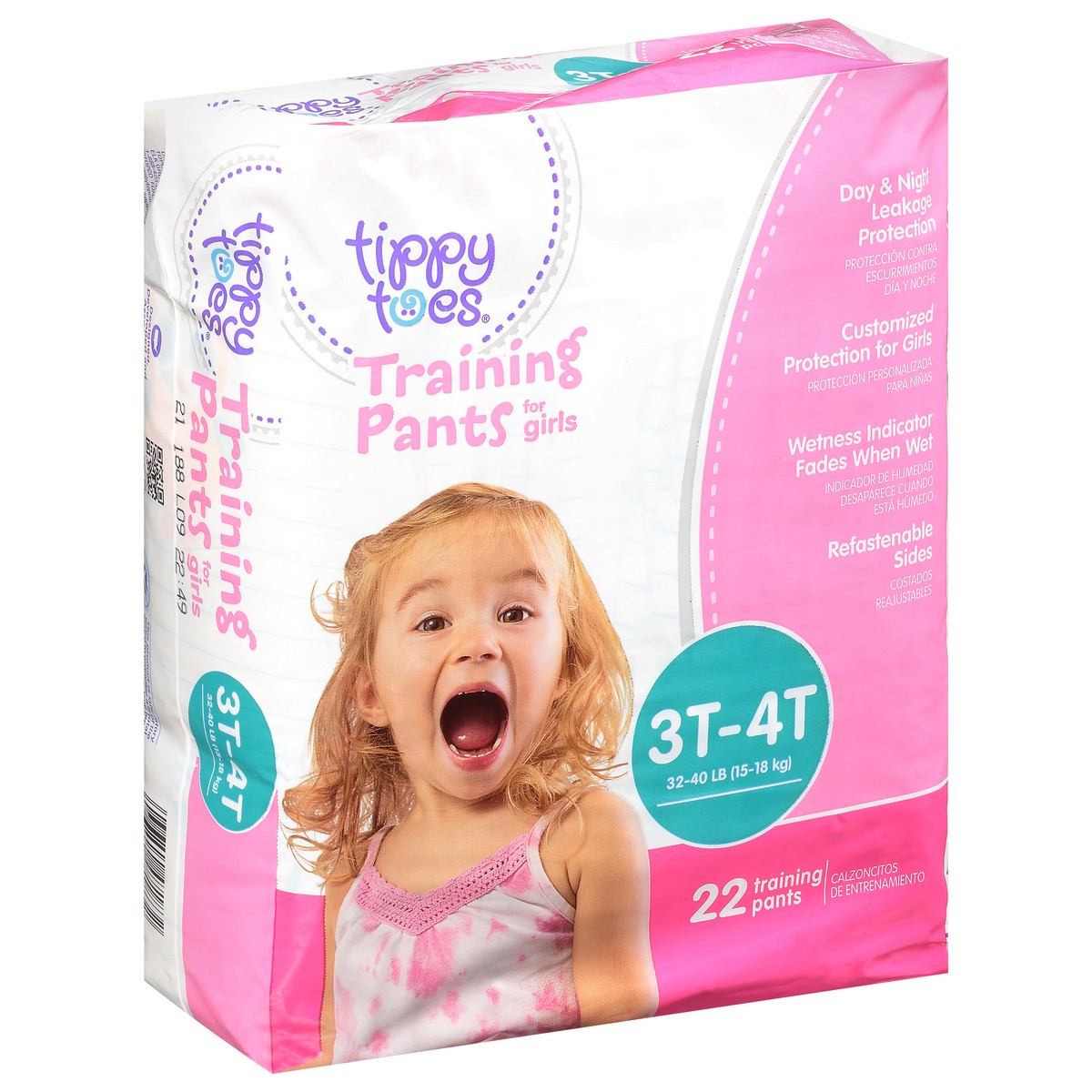 slide 8 of 9, Tippy Toes Training Pants for Girls 3T-4T 22 ea, 22 ct