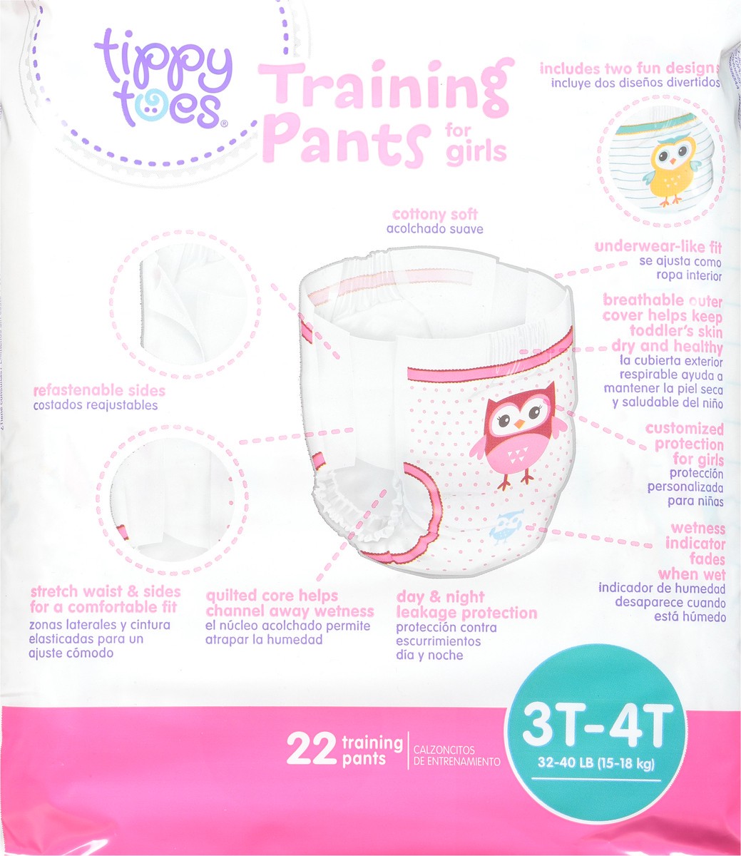 slide 6 of 9, Tippy Toes Training Pants for Girls 3T-4T 22 ea, 22 ct