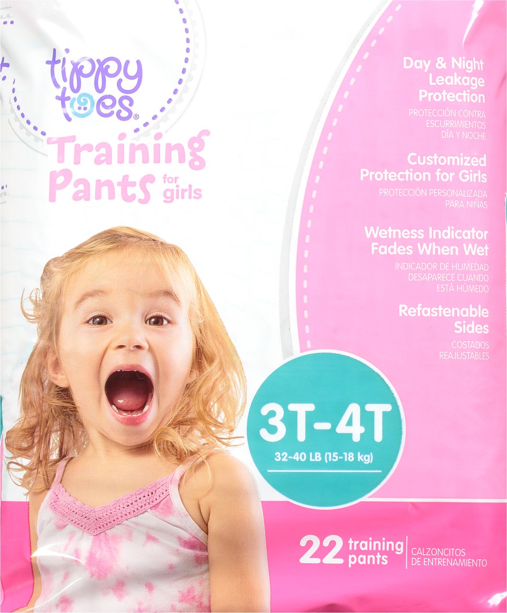 slide 2 of 9, Tippy Toes Training Pants for Girls 3T-4T 22 ea, 22 ct