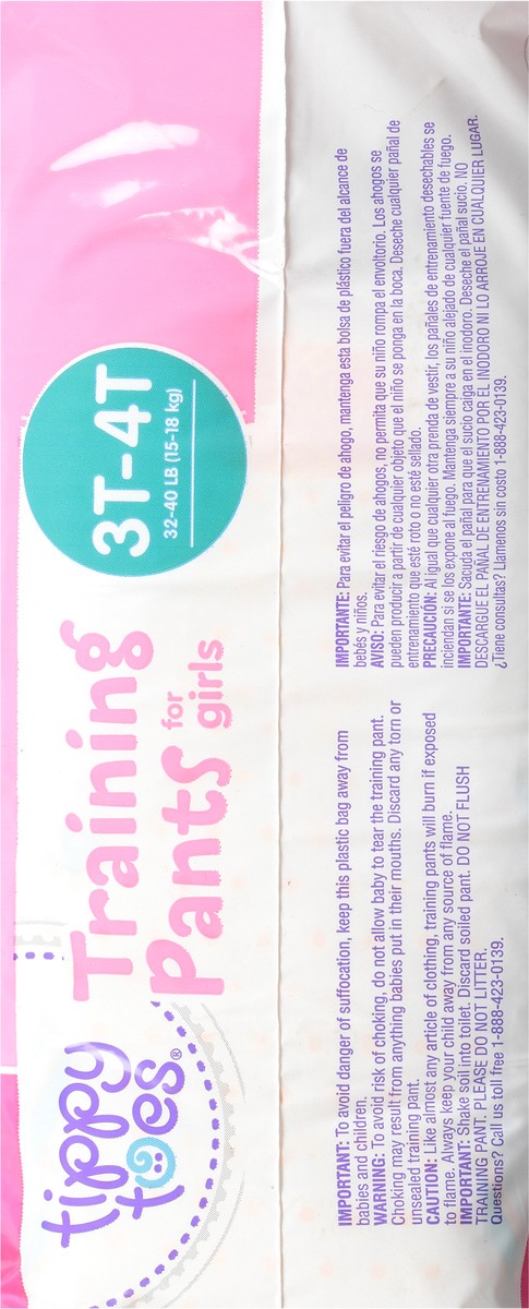slide 7 of 9, Tippy Toes Training Pants for Girls 3T-4T 22 ea, 22 ct