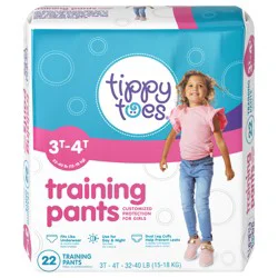 Tippy Toes Training Pants for Girls 3T-4T 22 ea