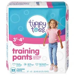 Tippy Toes Training Pants for Girls 3T-4T 22 ct