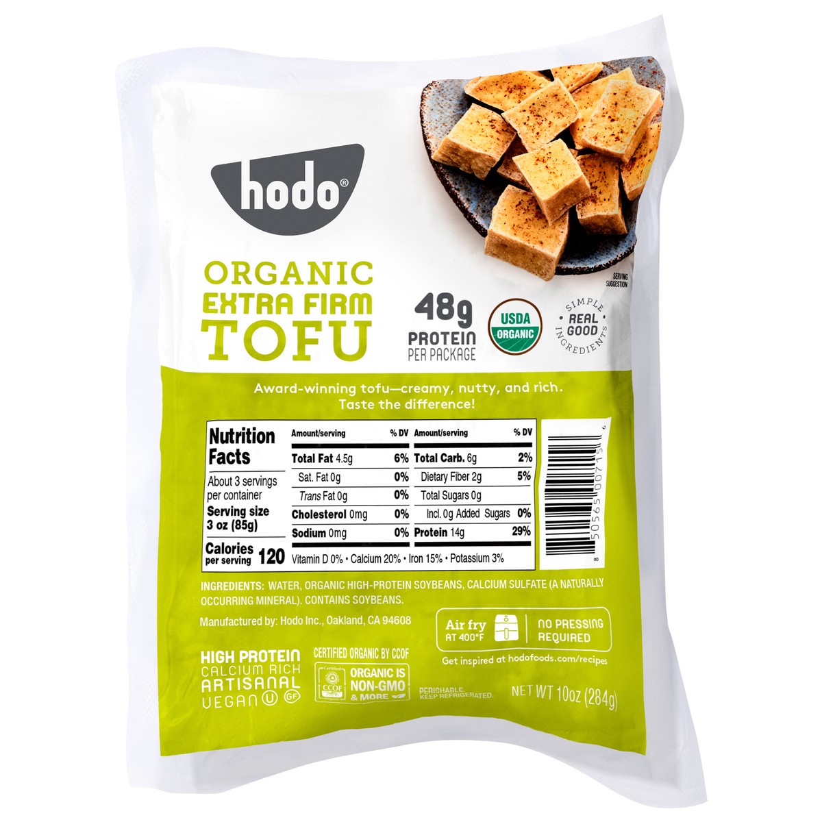 slide 1 of 3, Hodo Organic Extra Firm Tofu 10 oz, 10 oz