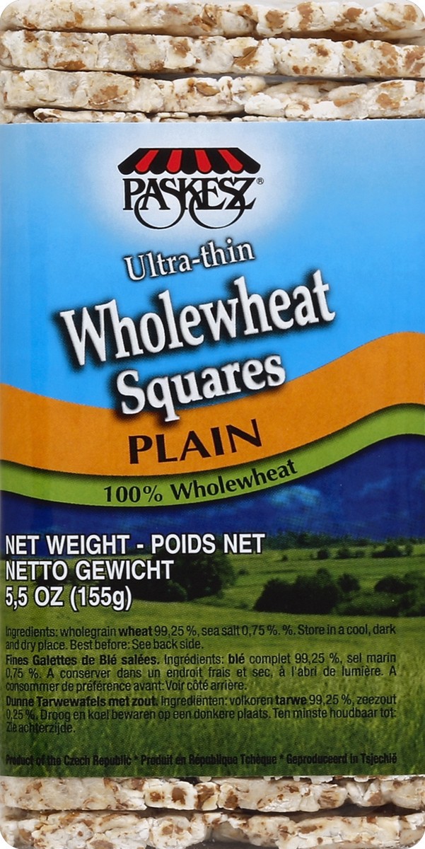 slide 3 of 5, Paskesz Plain Wholewheat Ultrathin Squares, 4.9 oz