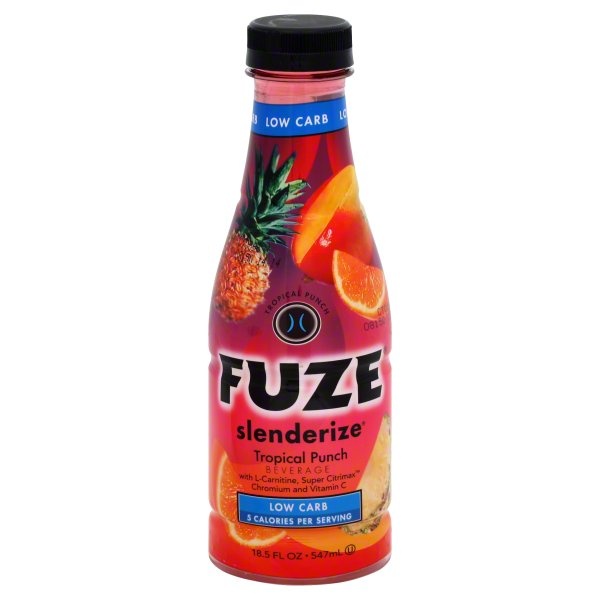 slide 1 of 1, Fuze Slenderize Tropical Punch Beverage, 18.5 oz
