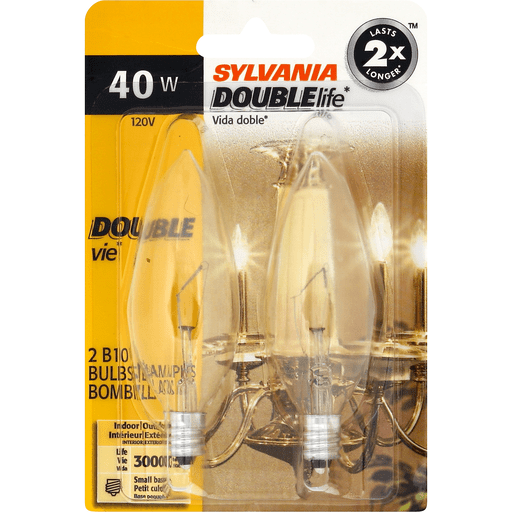 slide 1 of 1, Sylvania Light Bulbs, 40 Watts, 2 ct