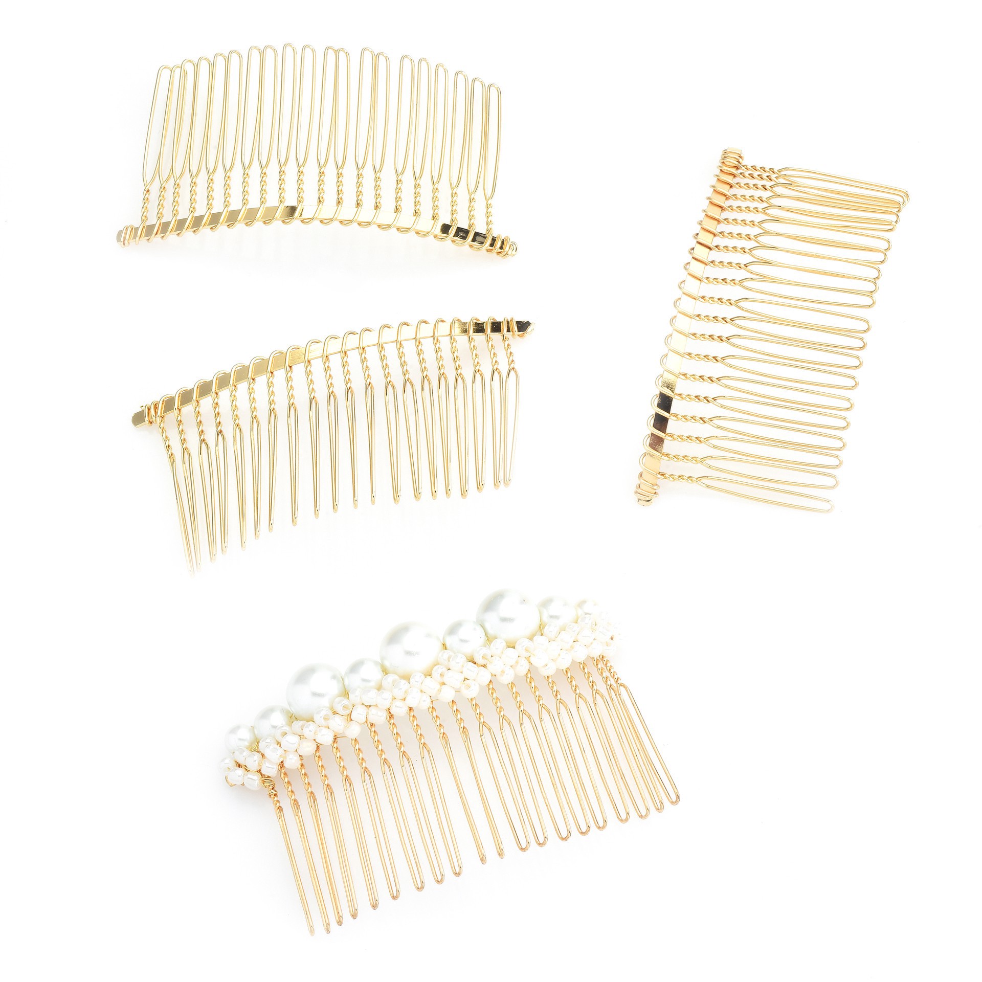 slide 2 of 3, 75mm Metal Side Combs, 5ct. By Bead Landing, 75mm