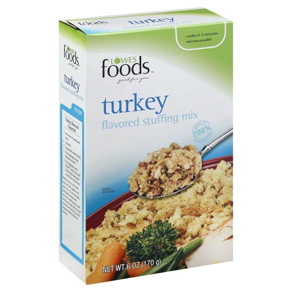 slide 1 of 1, Lowes Foods Turkey Flavored Stuffing Mix, 6 oz