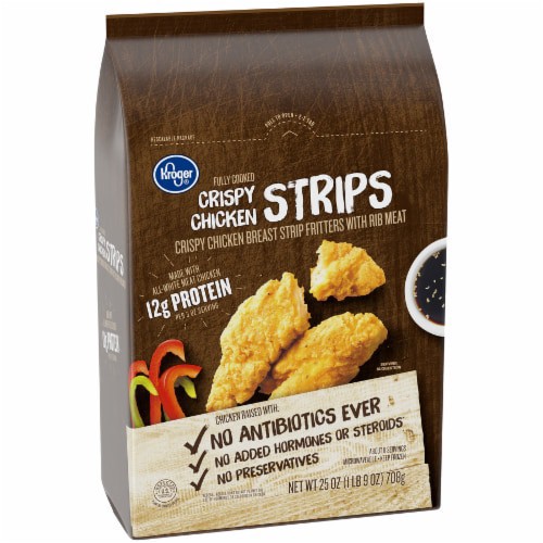 slide 4 of 5, Kroger Crispy Chicken Strips, 25 oz