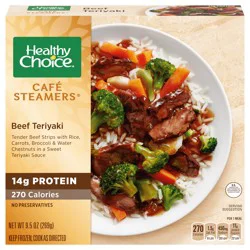 Healthy Choice Café Steamers Beef Teriyaki, Frozen Meal, 9.5 oz.