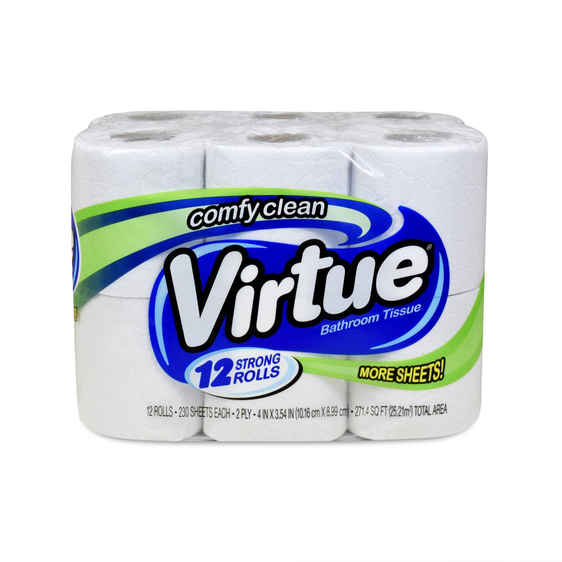 slide 1 of 3, Virtue Cider White Bath Tissue, 12 ct