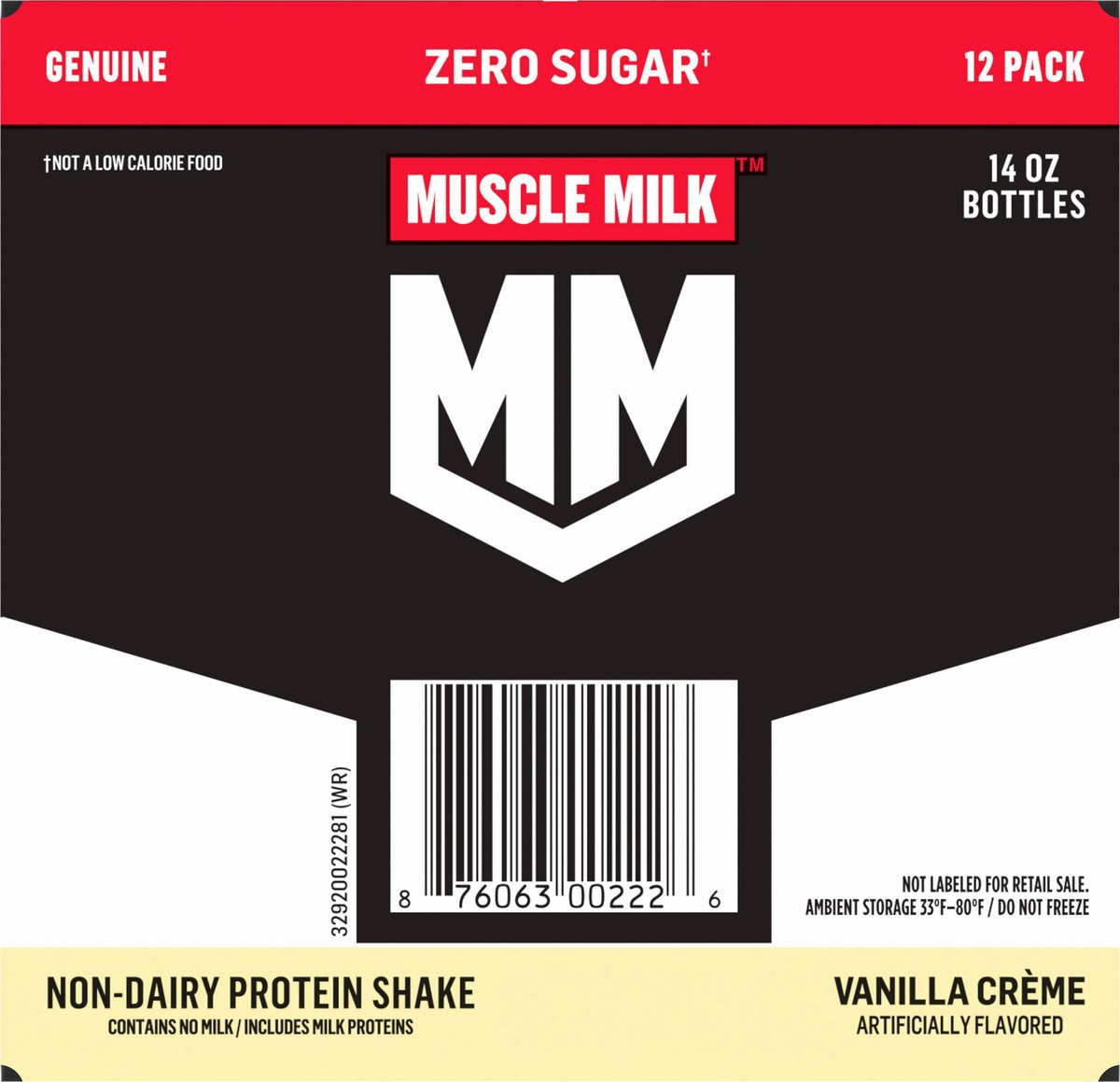 slide 8 of 10, MUSCLE MILK Vanilla Cream Dairy Substitute - Shelf Stable, 168 fl oz