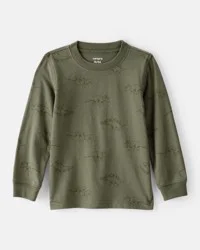 Carter's Toddler Boy Dinosaur Print Long-Sleeve Tee - Green Green 2T