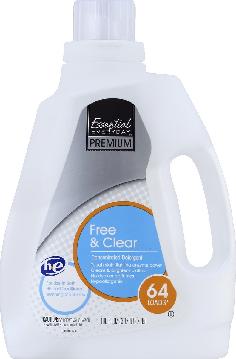 slide 6 of 6, Essential Everyday Free Laundry Detergent, 100 fl oz