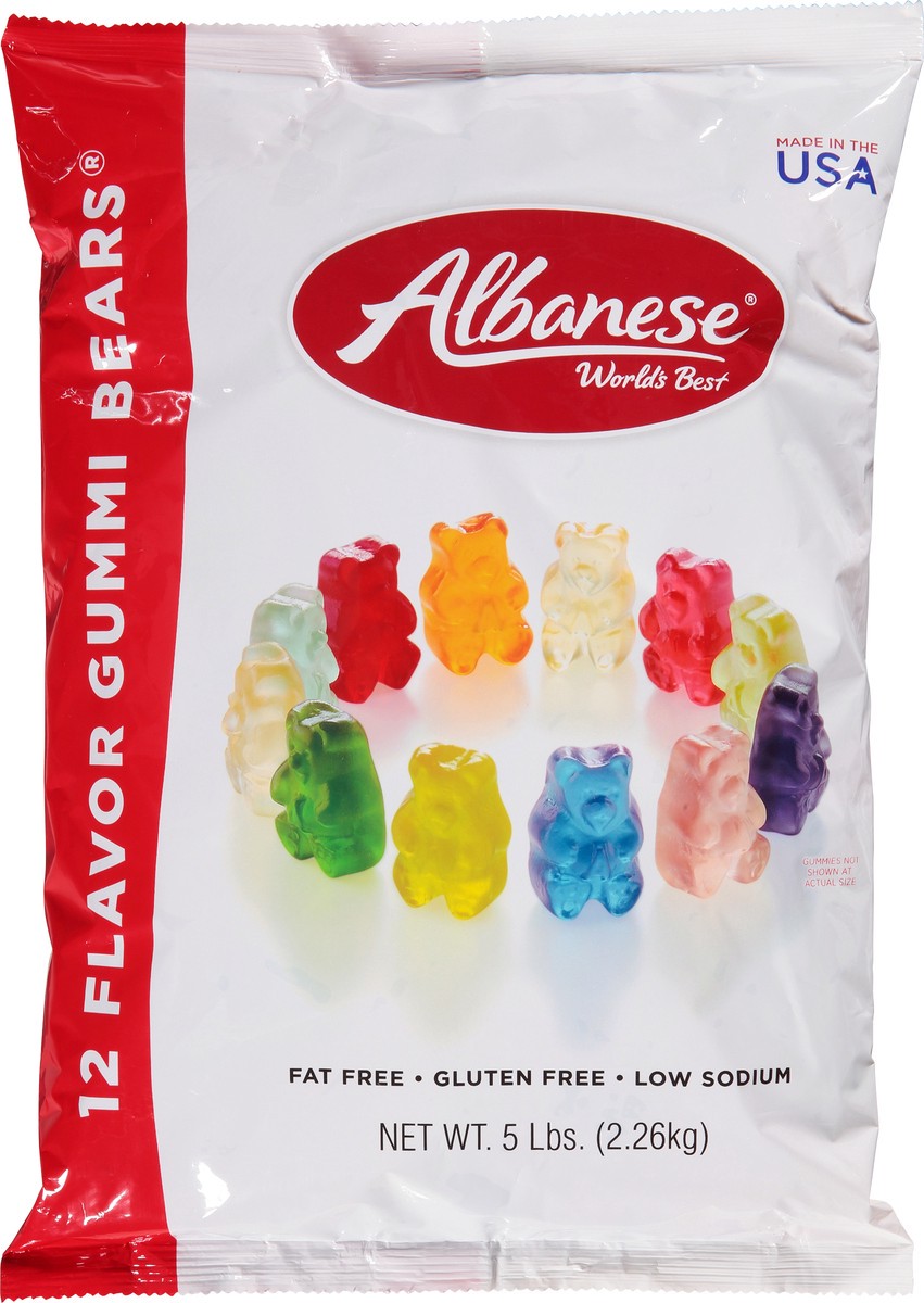 slide 11 of 14, Albanese World's Best 12 Flavor Gummi Bears 5 lb, 5 lb