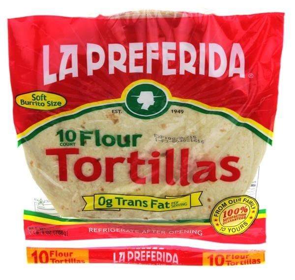 slide 1 of 5, La Preferida Tortilla Flour 10In 10 Pc, 10 ct