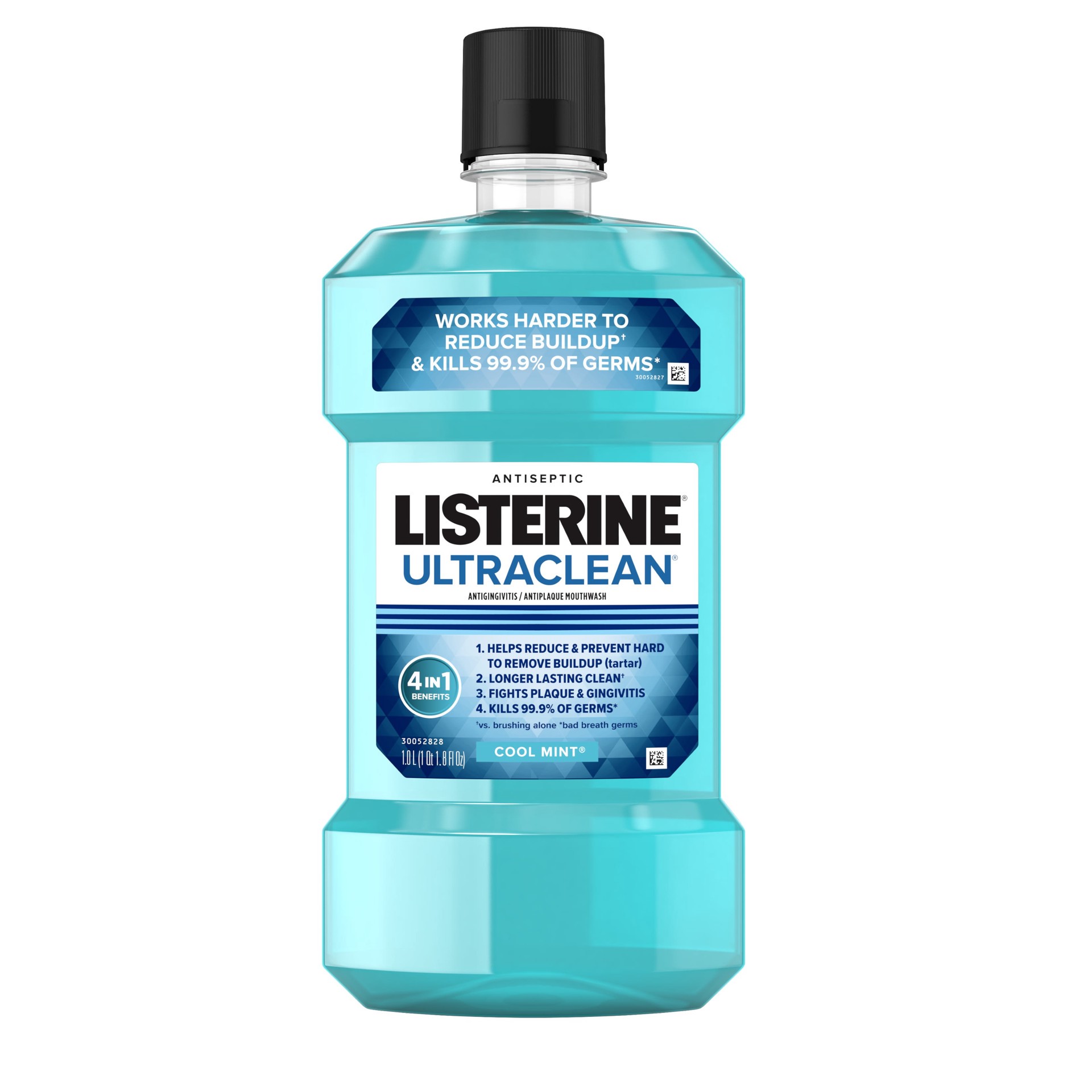 slide 1 of 6, Listerine Ultraclean Cool Mint Antiseptic Mouthwash, 33.8 oz
