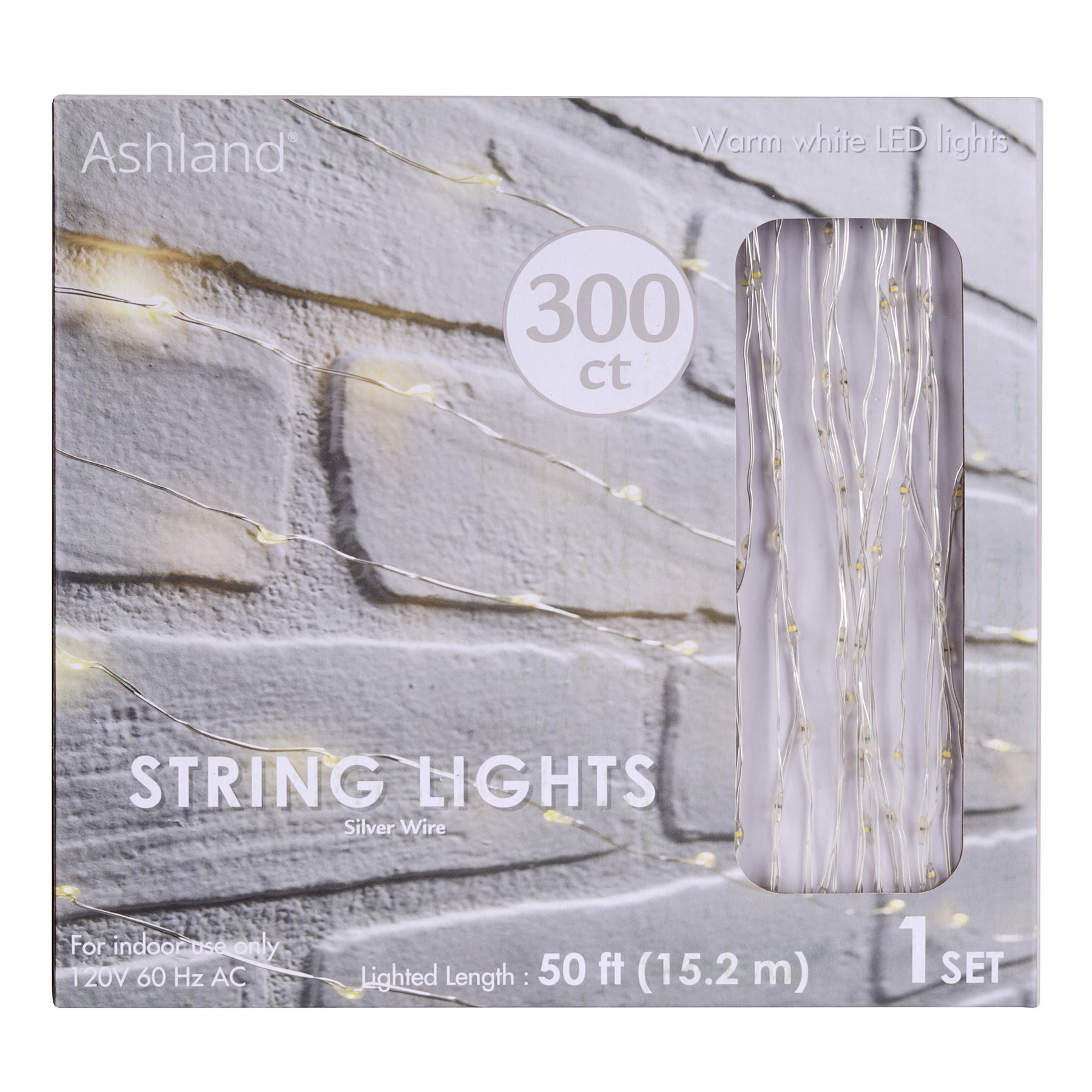 slide 6 of 6, 300ct. Warm White Led String Lights By Ashland, 300 ct